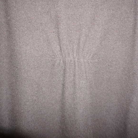 360 CASHMERE Sweater boxy Vneck cinch back taupe  FIRM PR$CE.  S  B-11 - Picture 4 of 7
